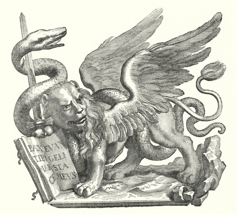 Lejonet i Venedig (gravyr) av European School