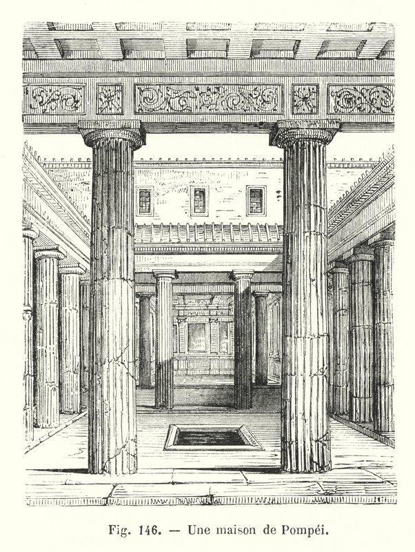 Ett hus i Pompeji (gravyr) av European School