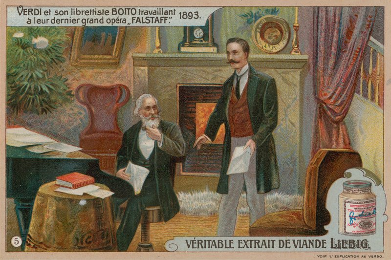 Verdi och Boito komponerar Falstaff av European School