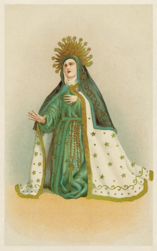 Jungfru Maria (chromolitho) av European School