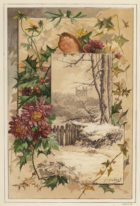 Vinter (färg litho) av European School