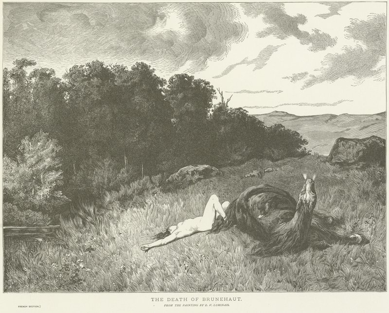 Brunehauts död av Evariste Vital Luminais