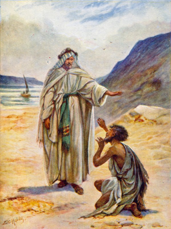 Befrielse från det onda (färg litho) av Evelyn Stuart Hardy