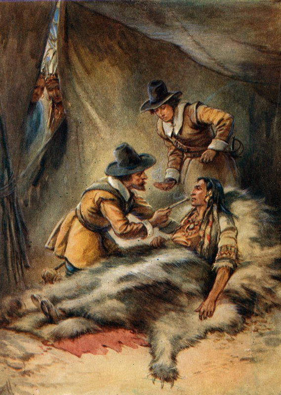 Illustration för de unga pilgrimerna av Evelyn Stuart Hardy