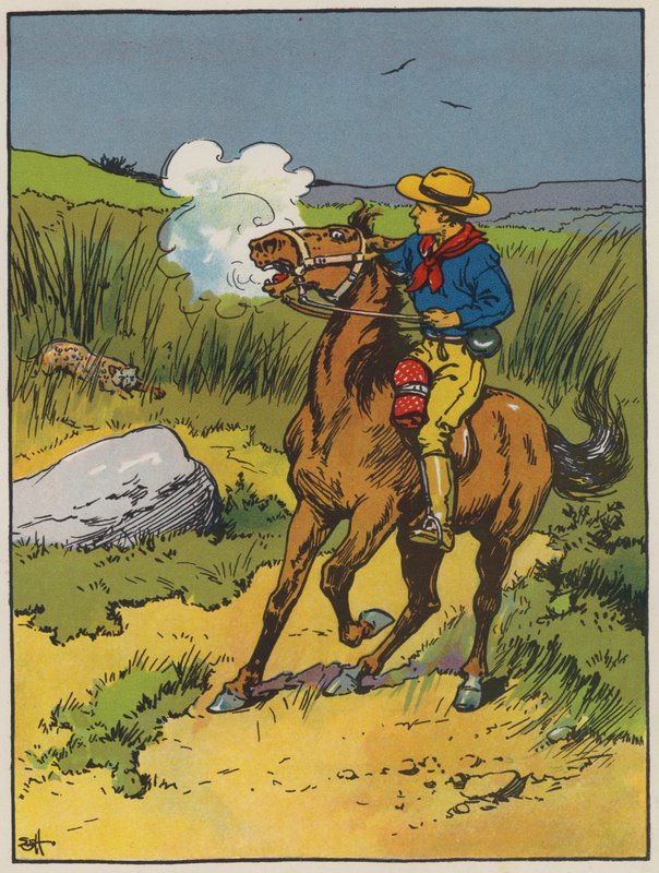 Lost in the Veldt (färg litho) av Evelyn Stuart Hardy
