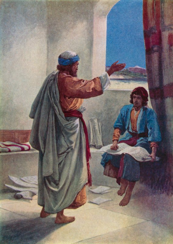 Timothy som hjälpte Paul (färg litho) av Evelyn Stuart Hardy