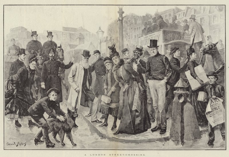 En London Street-Crossing av Everard Hopkins