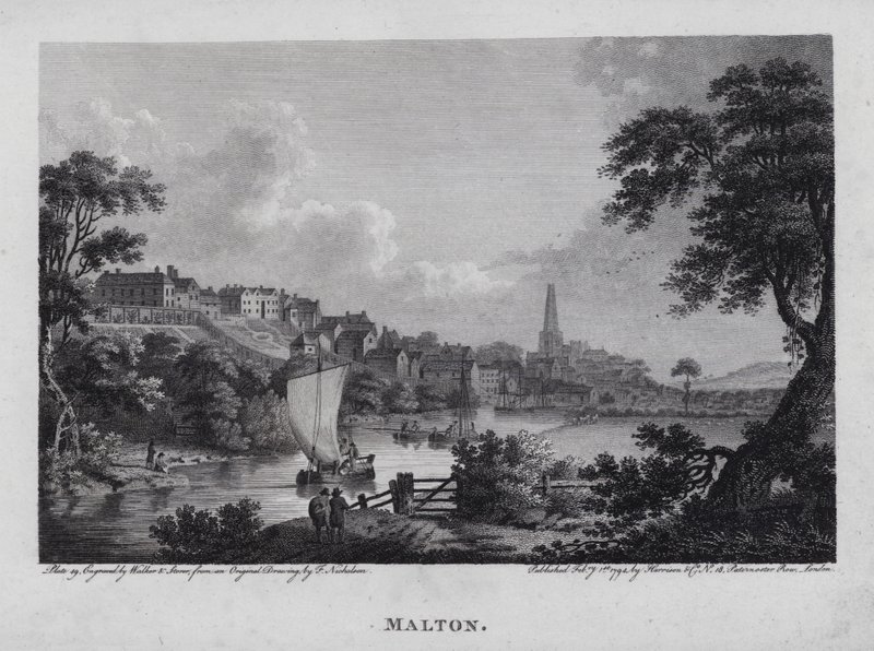 Malton (gravyr) av F. (after) Nicholson