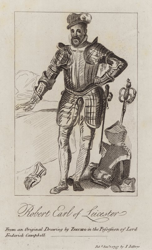 Robert Dudley av Federico (after) Zuccari or Zuccaro