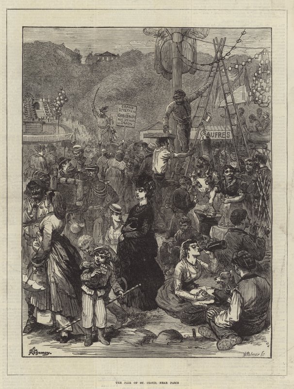 Fair of St Cloud, nära Paris av Felix Regamey