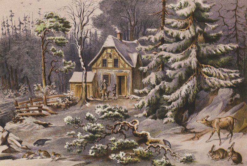 December (färglitografi) av Ferdinand Karl Klimsch