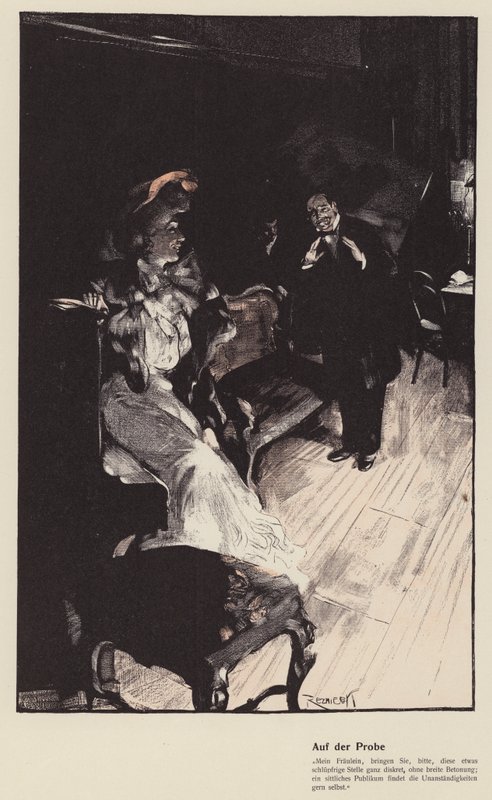 Ett test (färg litho) av Ferdinand von Reznicek