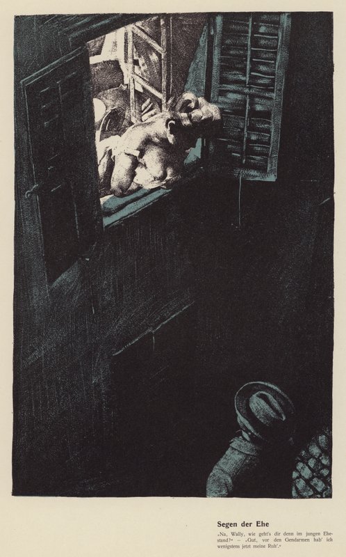 Äktenskapets välsignelser (färg litho) av Ferdinand von Reznicek