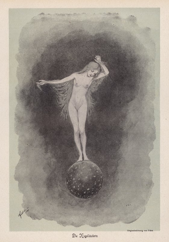 The Ball Runner (litho) av Fidus