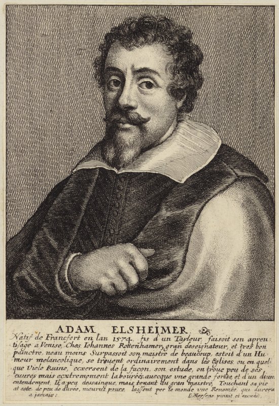 Porträtt av Adam Elsheimer av Flemish School