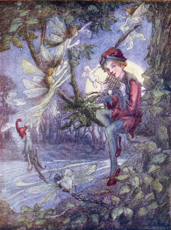 Peter Pan (färglitografi) av Flora White