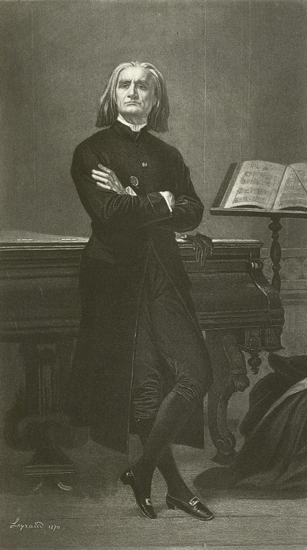 Franz Liszt (gravyr) av Fortune Joseph Seraphin Layraud