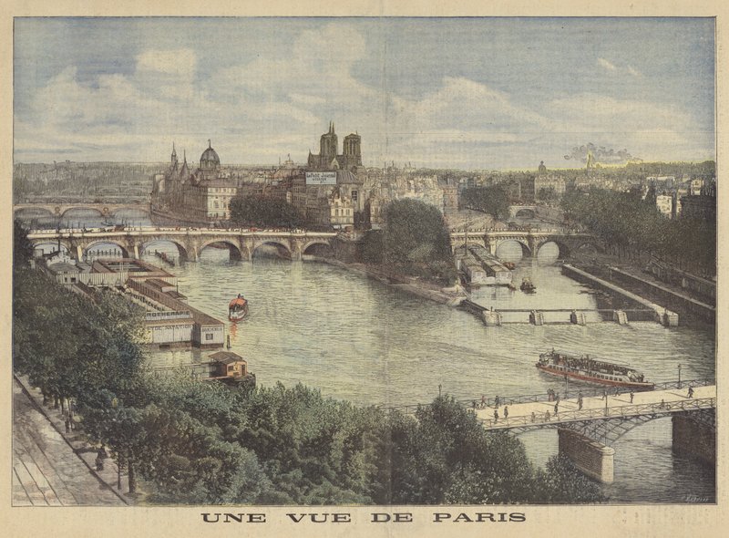 Utsikt över Paris av Fortune Louis Meaulle