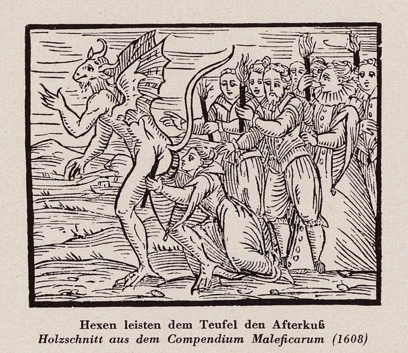 Häxor som kysser djävulens anus av Francesco Maria Guazzo