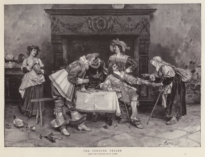 Spåmannen (litho) av Francesco Vinea