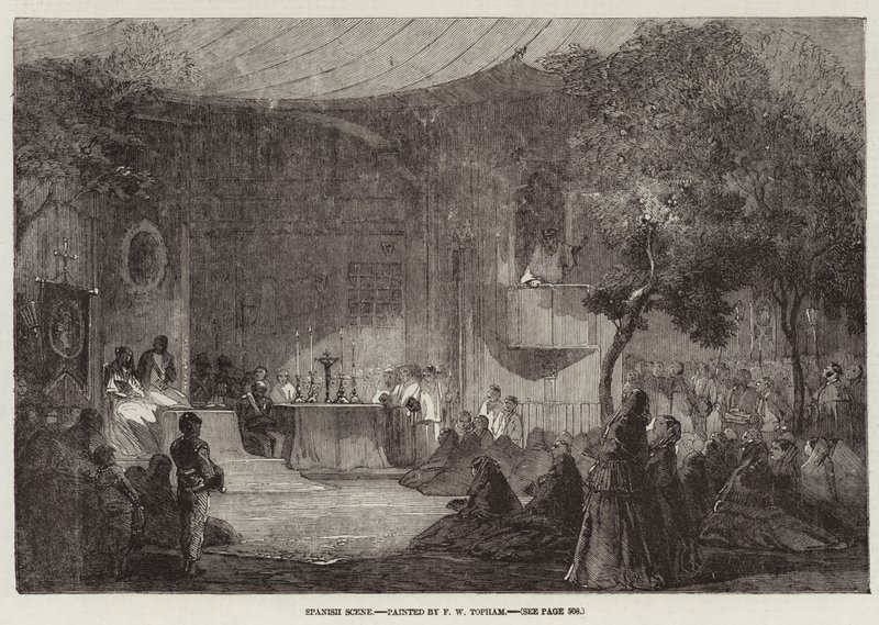 Spanska scenen av Francis William Topham