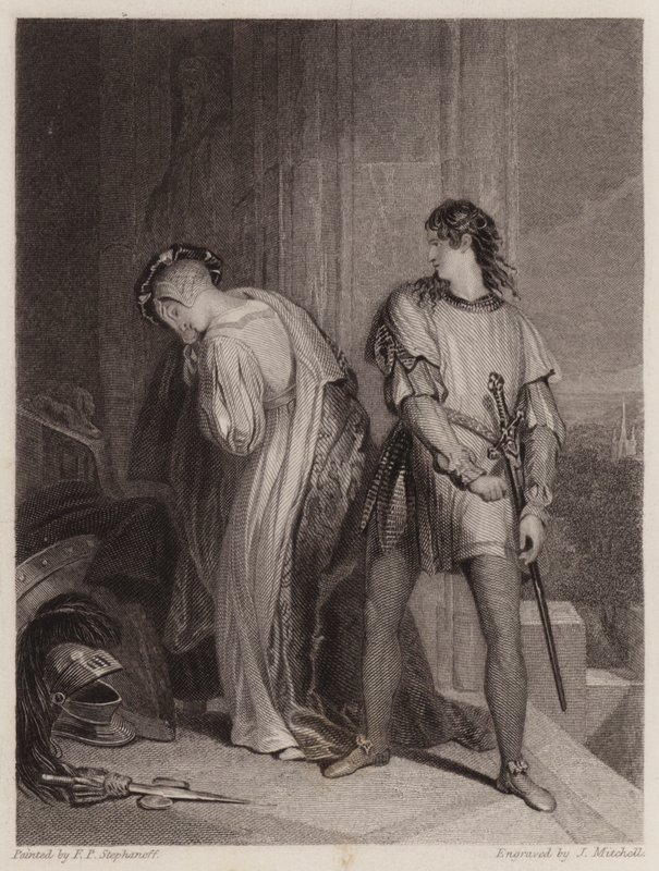 George of Aspen (gravyr) av Francis Phillip (after) Stephanoff