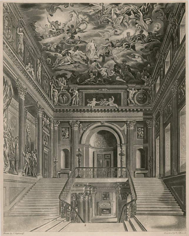 Buckingham Palace, trapphus av Francis Phillip Stephanoff