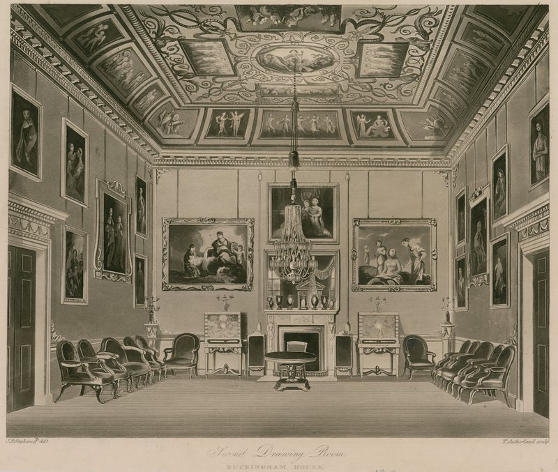 Andra salongen, Buckingham House av Francis Phillip Stephanoff