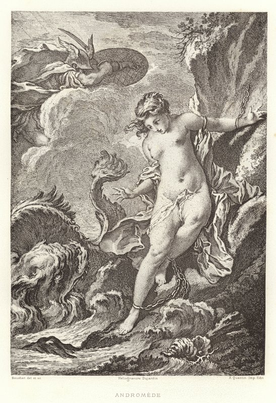 Andromede (gravyr) av Francois (after) Boucher