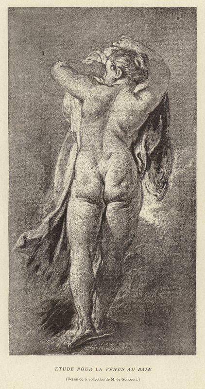 Studie för Venus i badet av Francois (after) Boucher