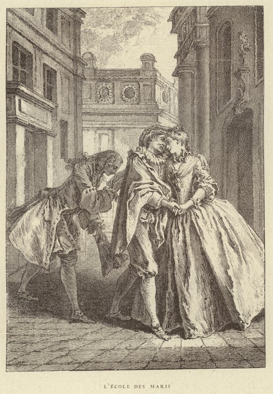 The School of Husbands (gravyr) av Francois (after) Boucher