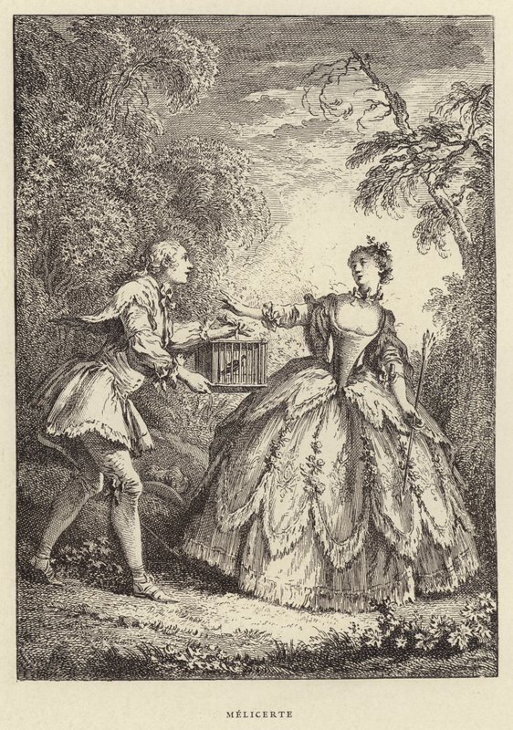 Melicerte (gravyr) av Francois (after) Boucher