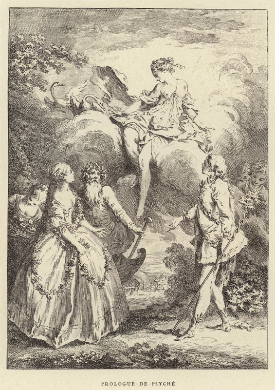 Prologue de Psyche (gravyr) av Francois (after) Boucher
