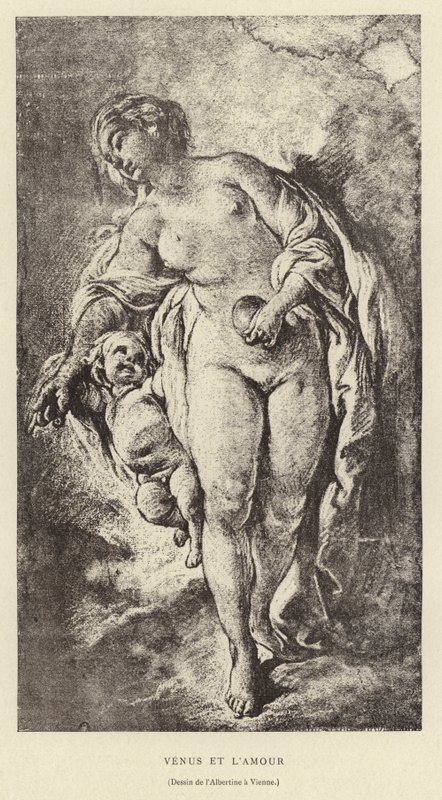 Venus och kärlek av Francois (after) Boucher