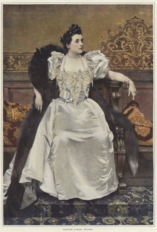 Porträtt av Madame Mathilde Madeleine Menier av Francois Flameng