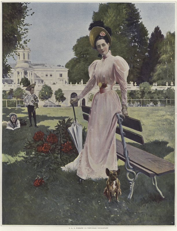 Porträtt av Madame la Princess Youssopoff av Francois Flameng