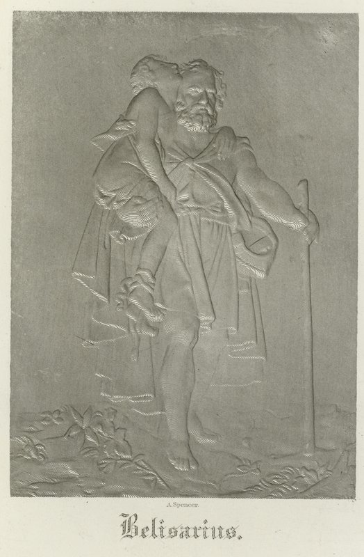 Belisarius bär sin unga guide av Francois Pascal Simon Gerard
