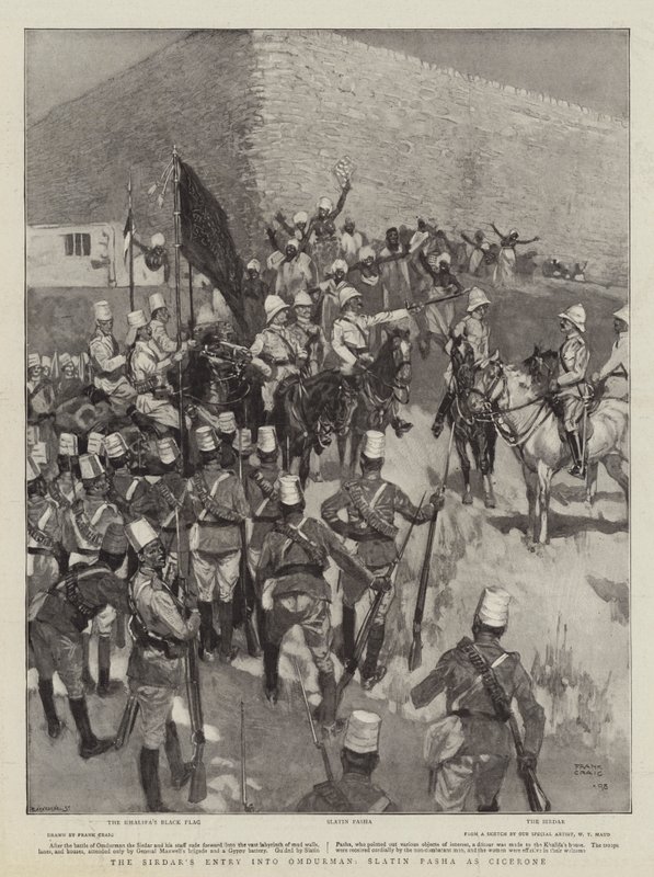 Sirdarens inträde i Omdurman, Slatin Pasha som Cicerone av Frank Craig
