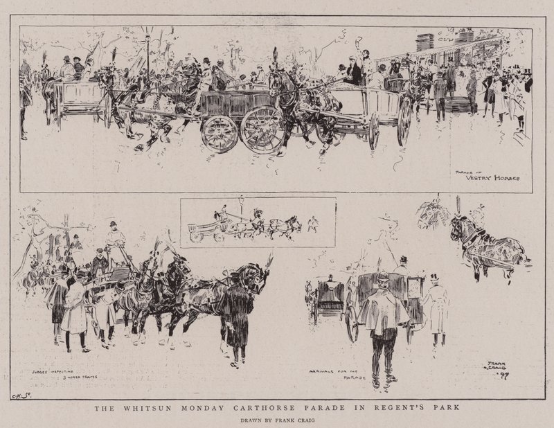 Pingstdagens Carthorse Parade i Regent