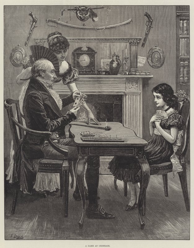 Ett spel på Cribbage av Frank Dadd