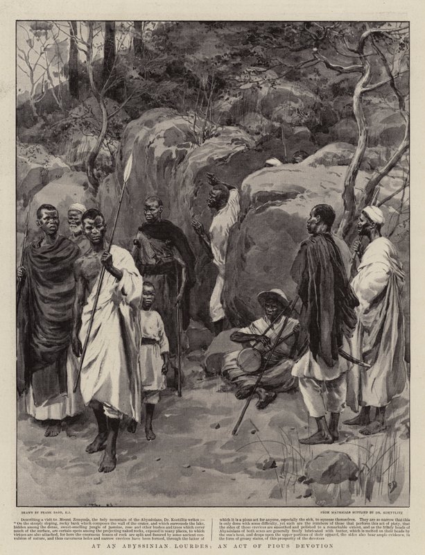 Vid ett abessinskt Lourdes, en handling av fromm hängivenhet av Frank Dadd