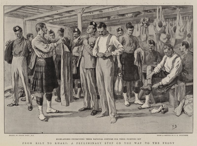 Från Kilt till Khaki, ett preliminärt steg på vägen till fronten av Frank Dadd