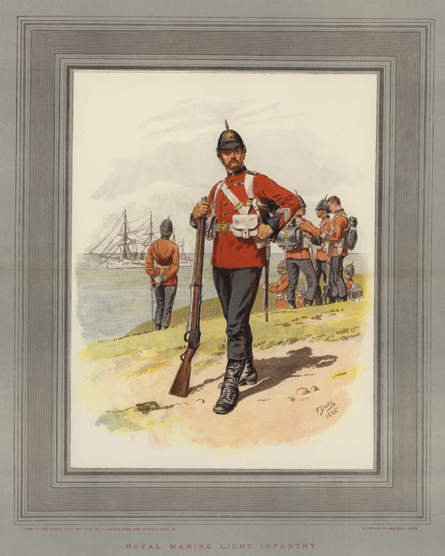 Royal Marine Light Infantry (kromolit) av Frank Dadd