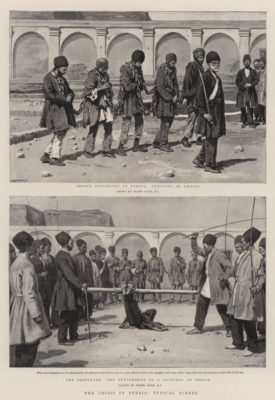 Krisen i Persien, typiska scener av Frank Dadd