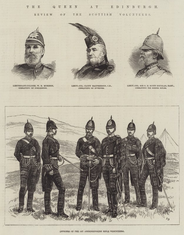 Drottningen i Edinburgh, Review of the Scottish Volunteers av Frank Dadd