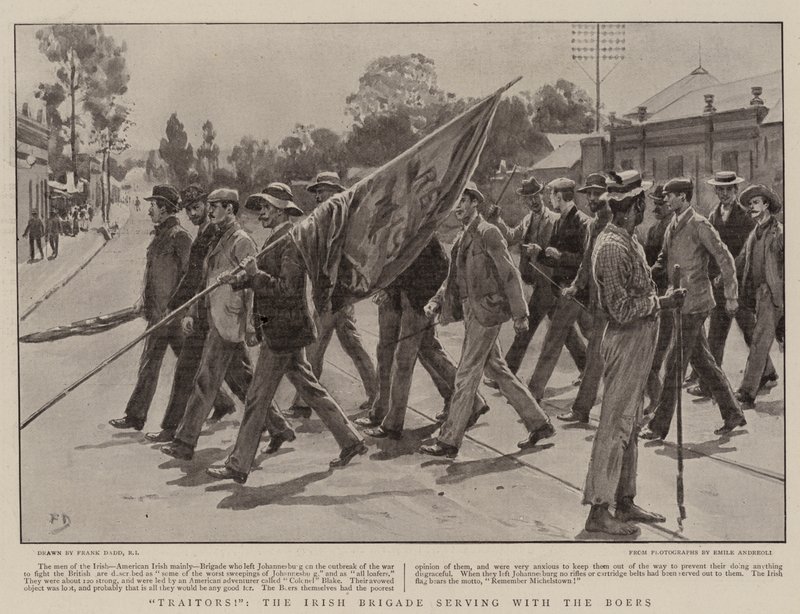 Förrädare!, den irländska brigaden som tjänar tillsammans med boerna. av Frank Dadd