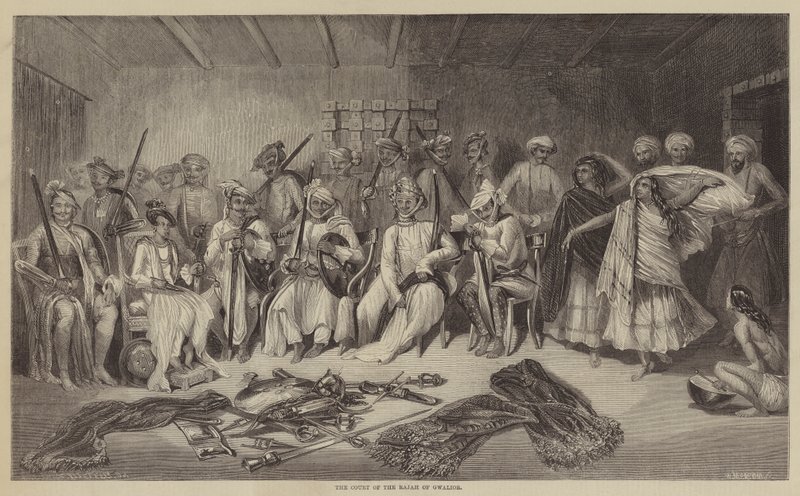 Court of the Rajah of Gwalior av Frank Vizetelly