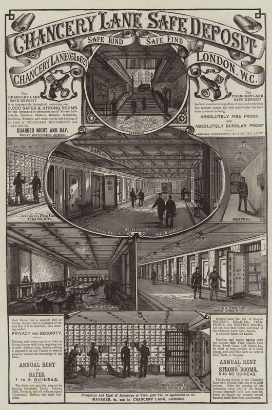 Annons, Chancery Lane Safe Deposit av Frank Watkins