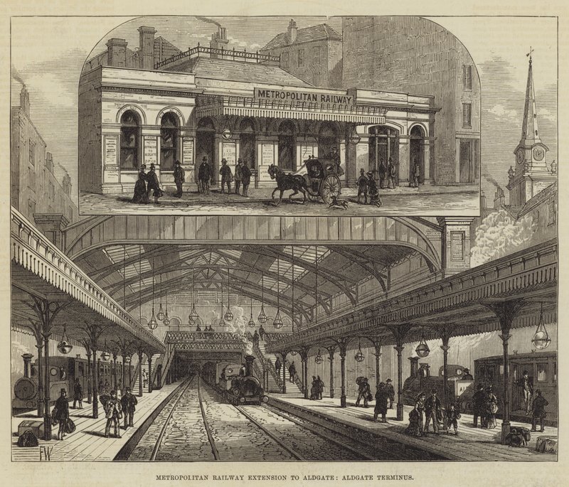 Metropolitan Railway Extension till Aldgate, Aldgate Terminus av Frank Watkins