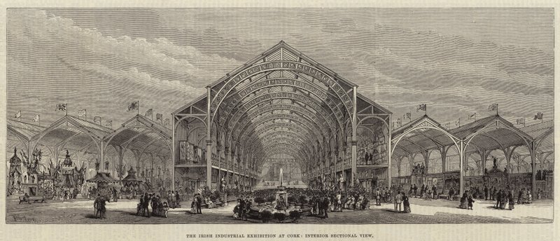 Den irländska industriutställningen i Cork, Interior Sectional View av Frank Watkins